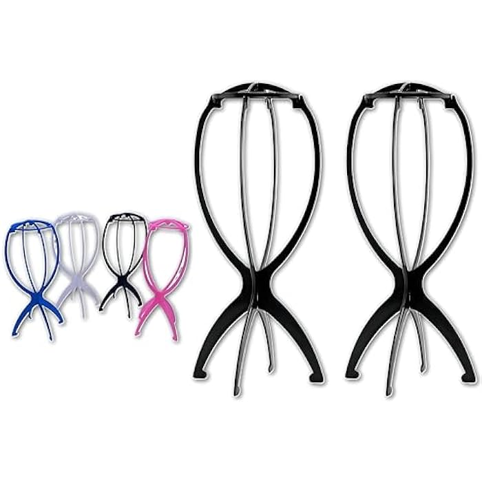 Travel Stand - Travel-ready wig stand with lightweight foldable frame and plastic build, easy to assemble, and perfect for mobile styling sessions, location shoots, and workshops. (5PCS) - Image 1